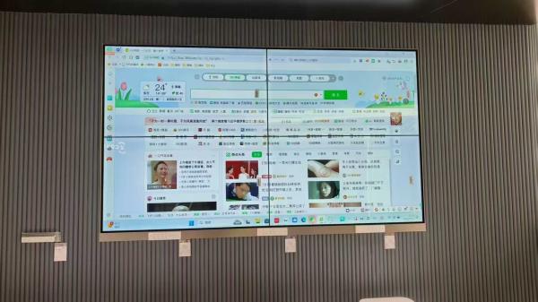 What are the specific requirements for the full-color LED display screen in the gymnasium