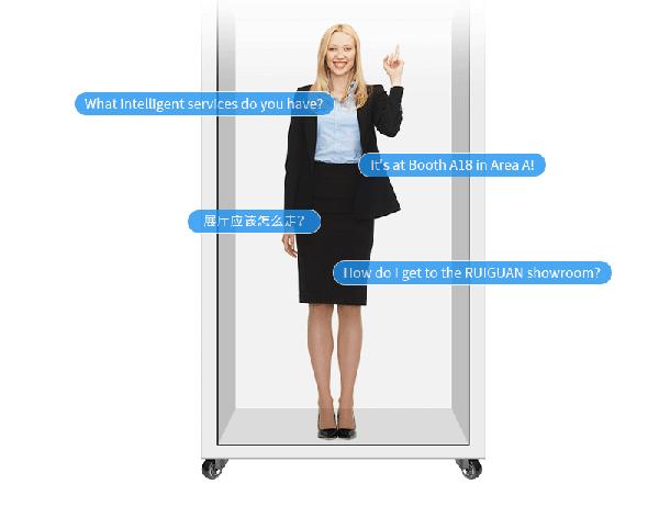 Aksesori peralatan persembahan holografik semua-dalam-satu AI Skrin telus mesin 