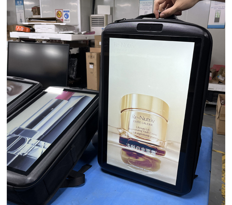 School led luminous portable knight bag advertising light display Screen backpac