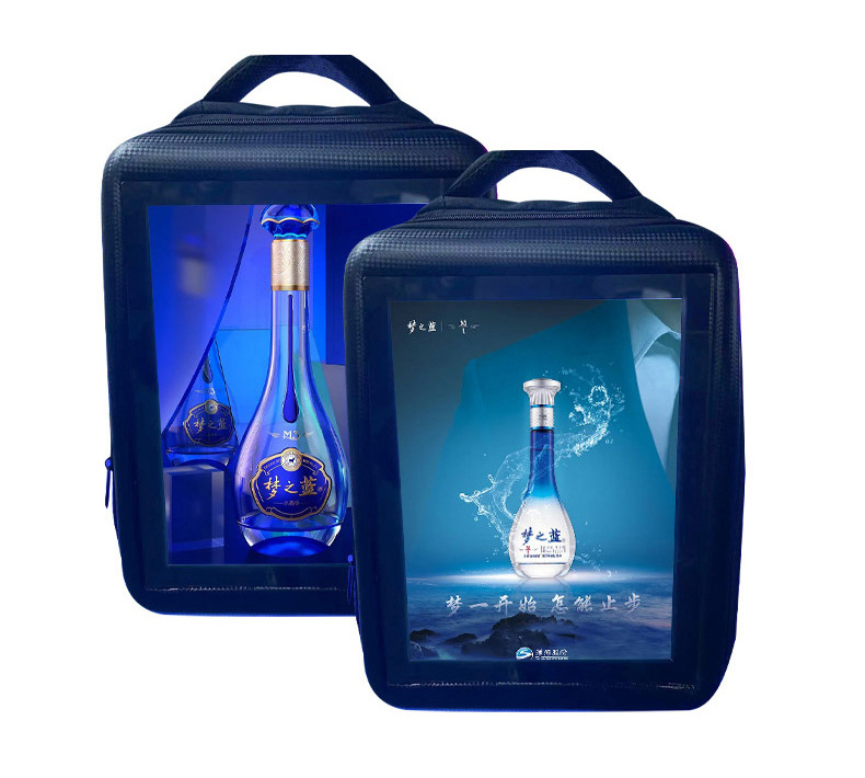 High definition led knight bag advertising rider digital backpack screen
