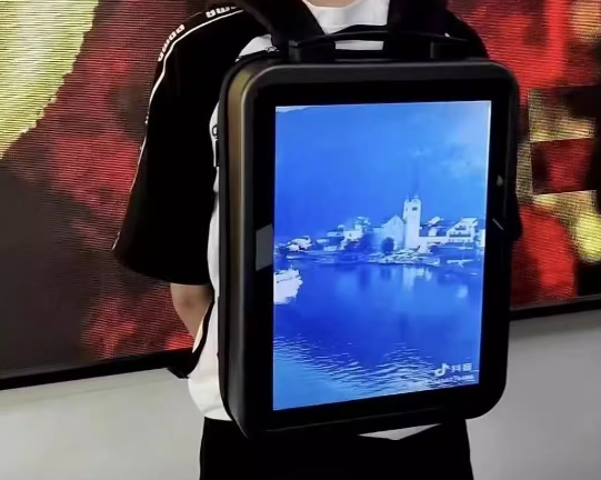 Full color led promotion smart bag app control sports dynamic advertising displa