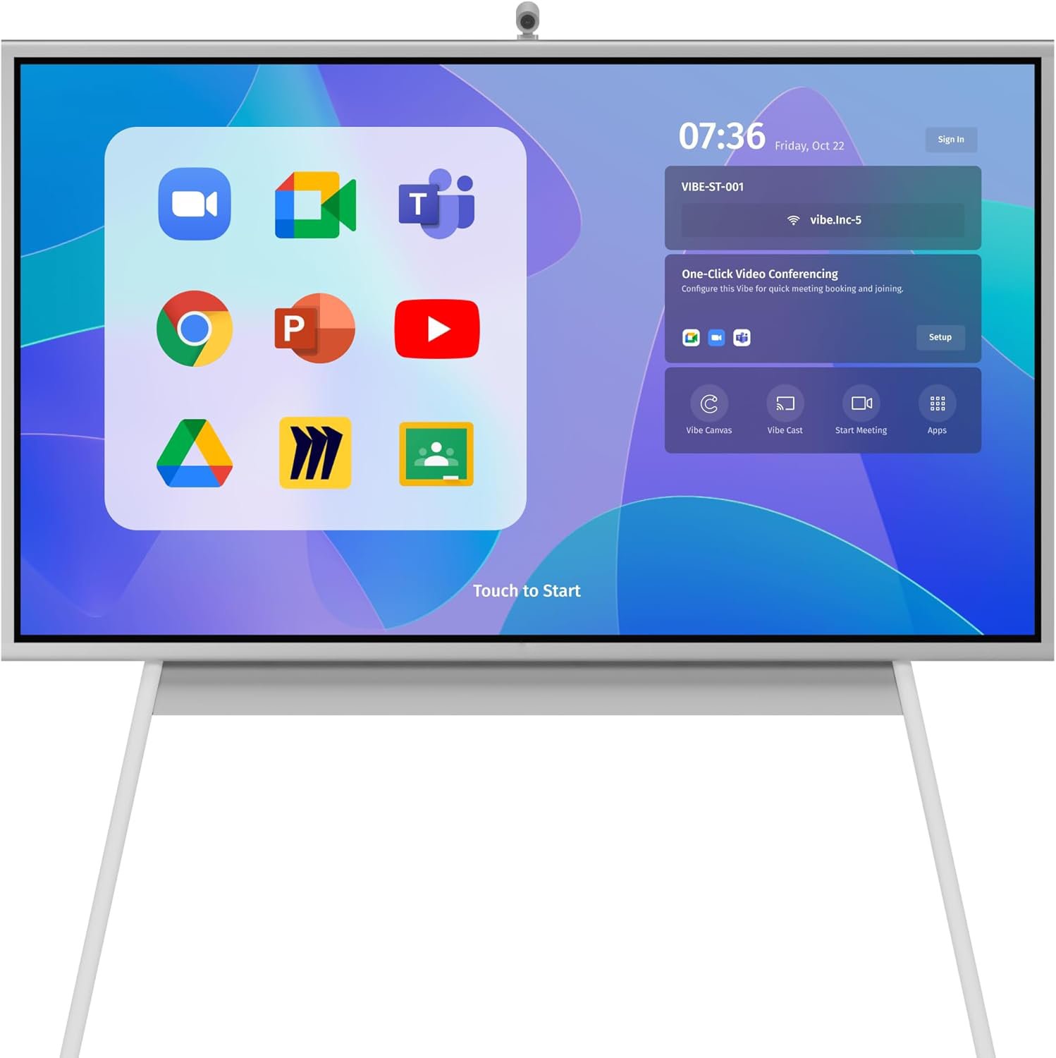 All in one Pc smart white mobile stand panel display board interactive flat mach