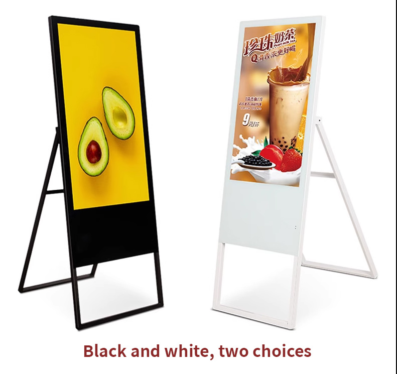 Mga split-screen mode ng mobile digital signage machine screen kiosk dalawahang 