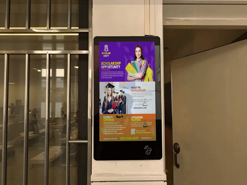 School advertising smart campus electronic class card face recognition door numb