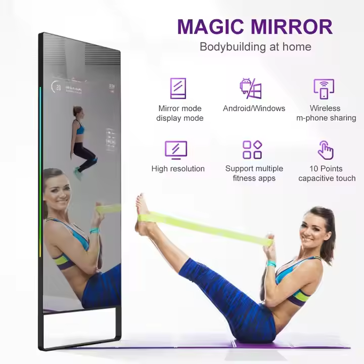 27 Zoll AI Home Gym Android 13 360 ° drehbarer Ständer 8h Akku Workout virtuelle