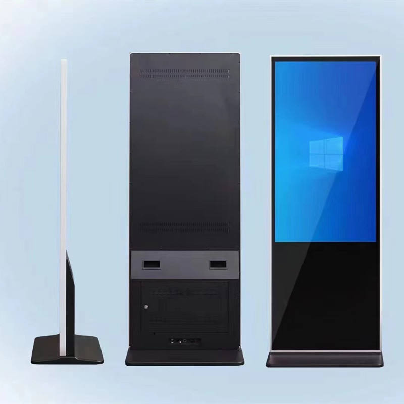 Floor standing vertical advertising interactive totem lcd kiosk  display touch d
