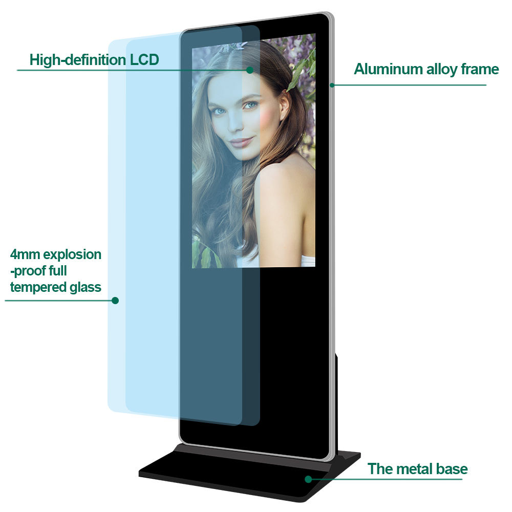 Рекламный эффект вертикального стоячего экрана рекламной машины