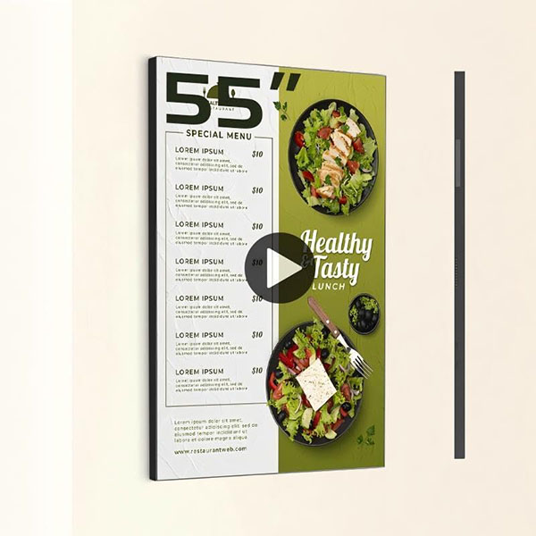 Indoor-Player runde Ecke LCD-Video-Display Wand montiert tv digital signage Werb