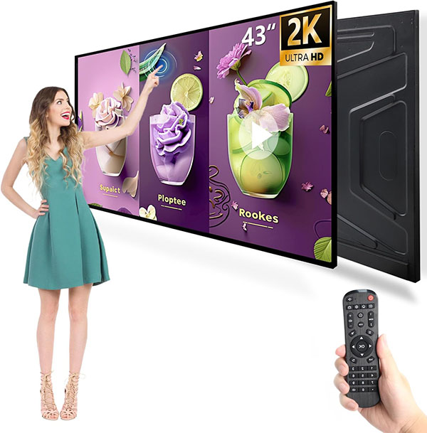 Ruiguan wall-mounted advertising machine10.1-110 inches multi-size na mas mababa