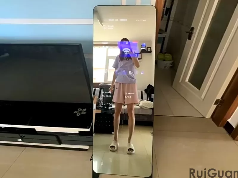 Home gym sport smart workout interactive exercise training fitness mirror lcd ad